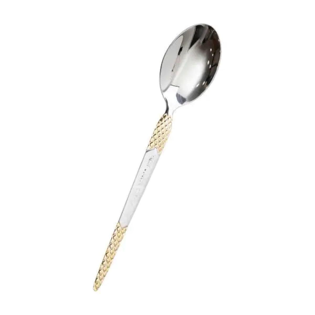 Набор чайных ложек 6шт. 15 см Серебряный с золотом - фото 2