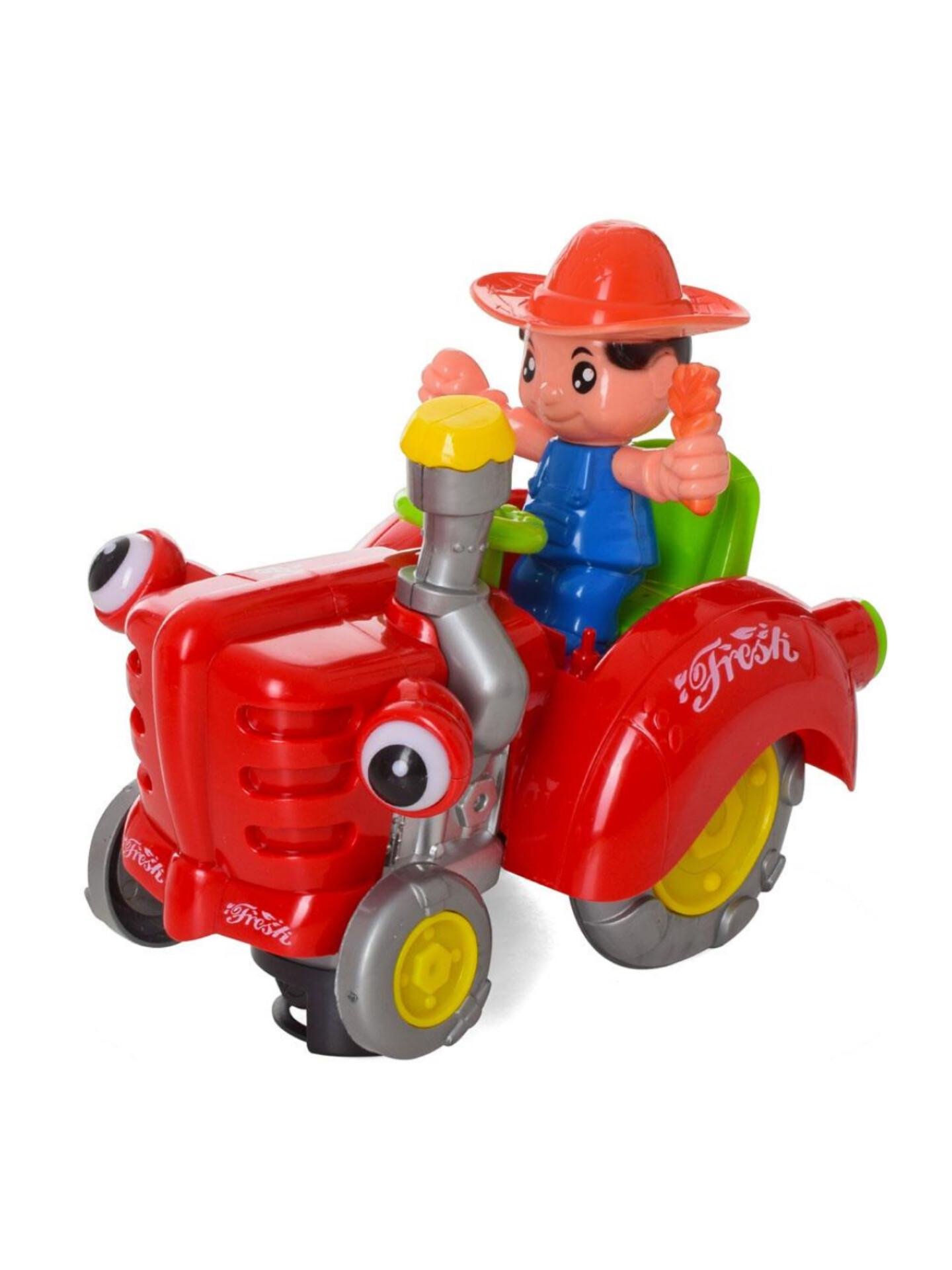 Музыкальный трактор HD936B ездит/ворошит фарами и колесами Красный (54179)