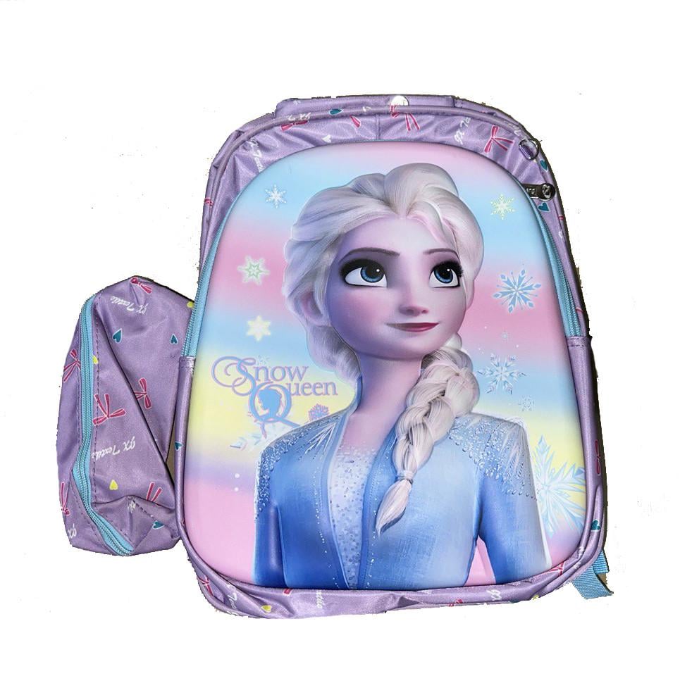 Рюкзак Эльза Вид 1 C 65139 пластиковая вставка/пенал/регулируемые лямки/2 отдела в пакете Фиолетовый (6900067651396)