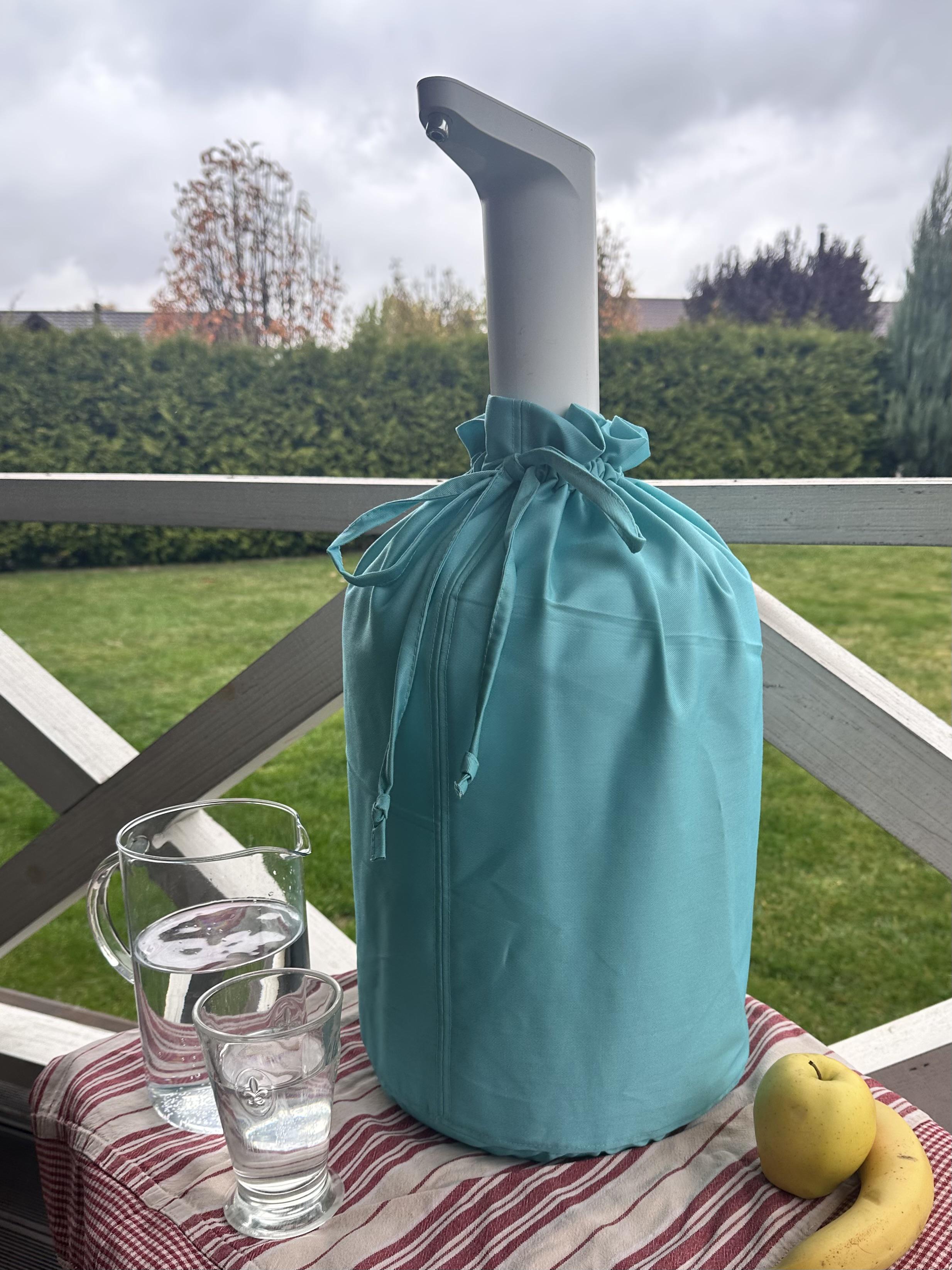 Чохол текстильний котоновий однотонний на пластиковий бутль 19 л Ментоловий - фото 2 Чохол текстильний котоновий однотонний на пластиковий бутль 19 л Ментоловий - фото 2