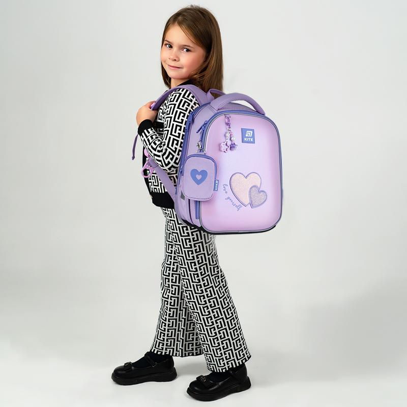 Шкільний рюкзак KITE SET K25-555S-7 Sweetheart з пеналом та сумкою для взуття (995184) - фото 5 Шкільний рюкзак KITE SET K25-555S-7 Sweetheart з пеналом та сумкою для взуття (995184) - фото 5