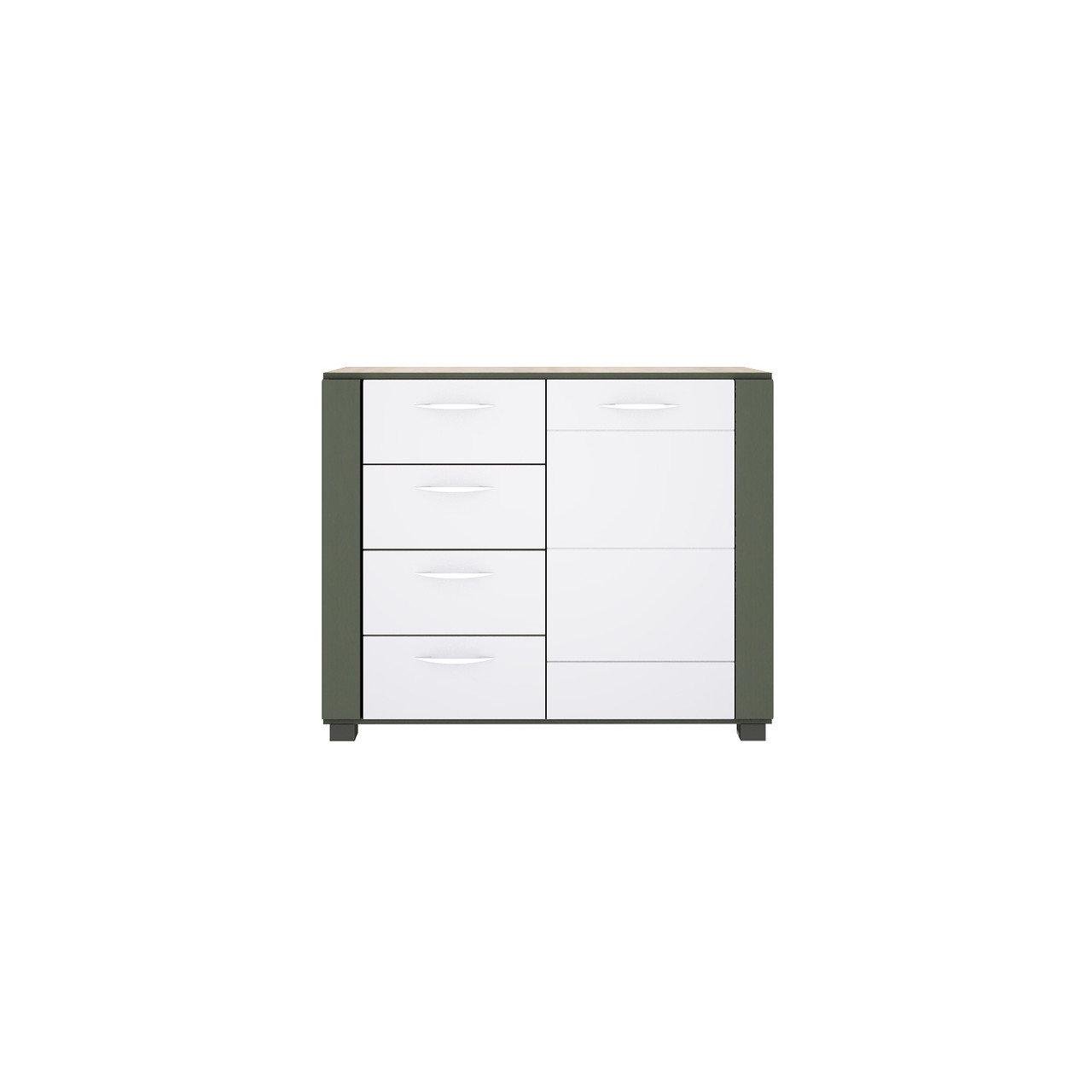 Комод Blonski New York-2 з ДСП/МДФ Дуб сонома/Білий глянець - фото 2