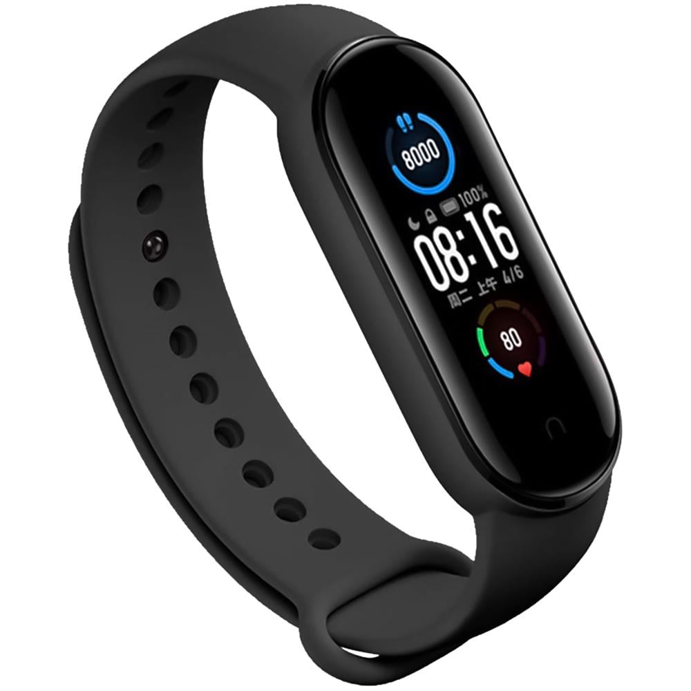 Ремінець Design для фітнес-браслета Xiaomi Mi Band 5/Mi Band 6 Чорний - фото 2