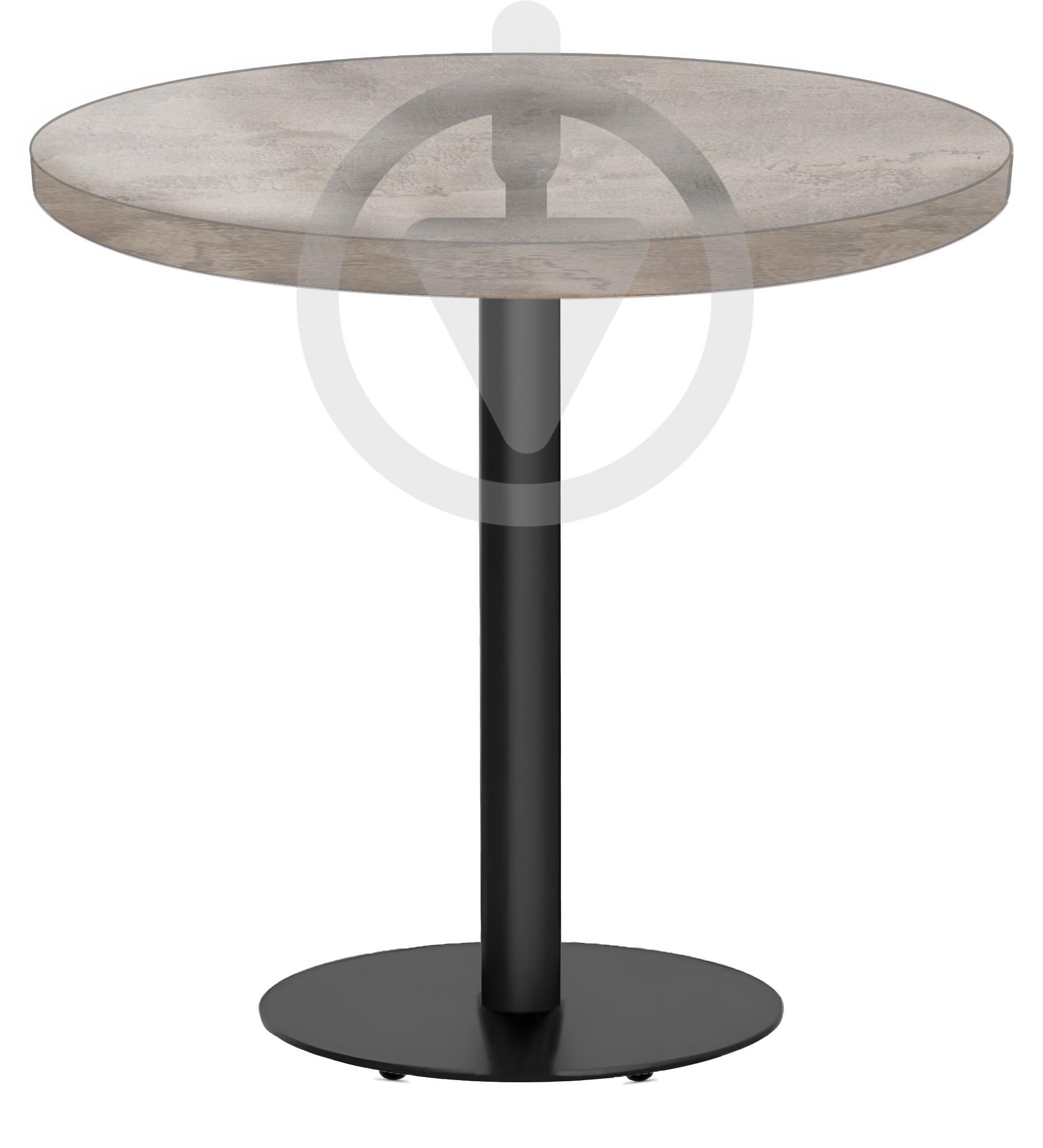 Стіл кухонний круглий MebliRoMax Round 60 см Loft Бетон/Чорний Стіл кухонний круглий MebliRoMax Round 60 см Loft Бетон/Чорний