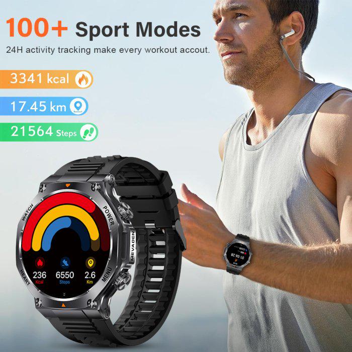 Смарт-годинник UWatch Smart Mevaden Ultra Black Steel з ремінцями 2 шт. (2043) - фото 12 Смарт-годинник UWatch Smart Mevaden Ultra Black Steel з ремінцями 2 шт. (2043) - фото 12