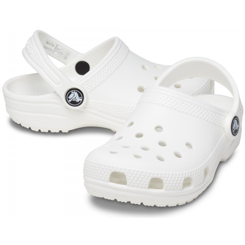 Сабо дитячі для дівчинки Crocs Classic Clog Kids р. 24/25 Білий (18490)
