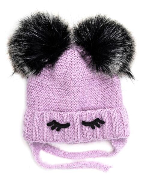 Шапка детская для девочек Амина D930 флис 46-50 см Бежевый - фото 2 Шапка детская для девочек Амина D930 флис 46-50 см Бежевый - фото 2