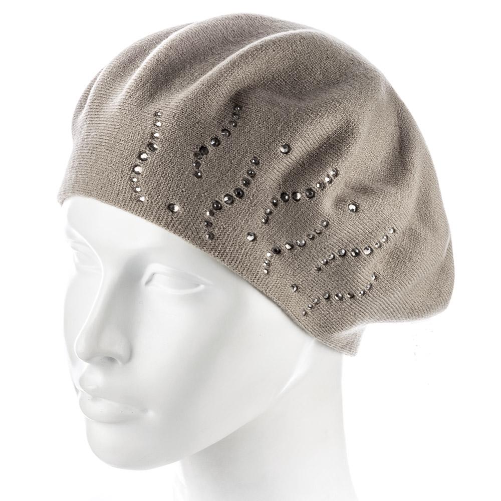 Берет женский Zolly ZH235 полушерстяной тонкой вязки двойной Лен (117701)