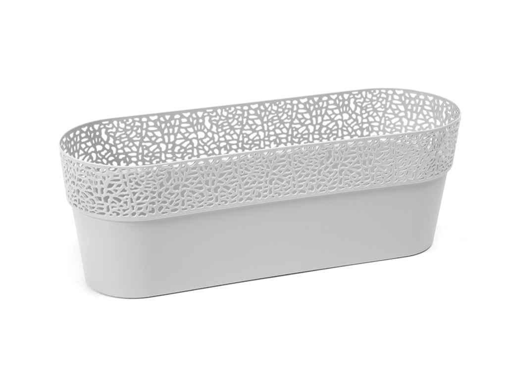 Горщик для квітів балконний Lamela 1,4 л Роса овальний 300 Світло-сірий (798569) - фото 1 Горщик для квітів балконний Lamela 1,4 л Роса овальний 300 Світло-сірий (798569) - фото 1