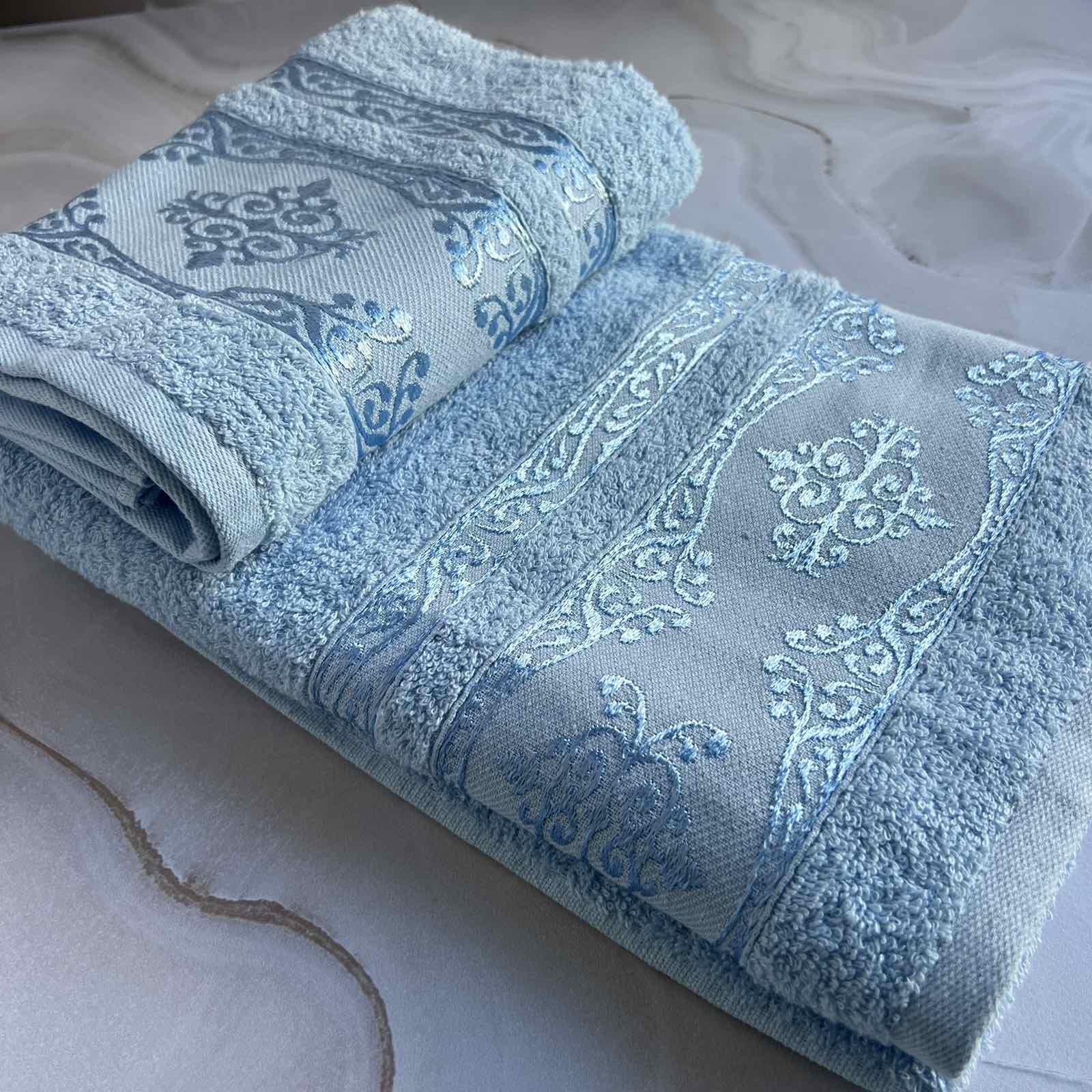 Набір рушників банне та для обличчя 70х40 см/50х90 см 2 шт. Блакитний (mame2v1cic2mavi) - фото 5 Набір рушників банне та для обличчя 70х40 см/50х90 см 2 шт. Блакитний (mame2v1cic2mavi) - фото 5