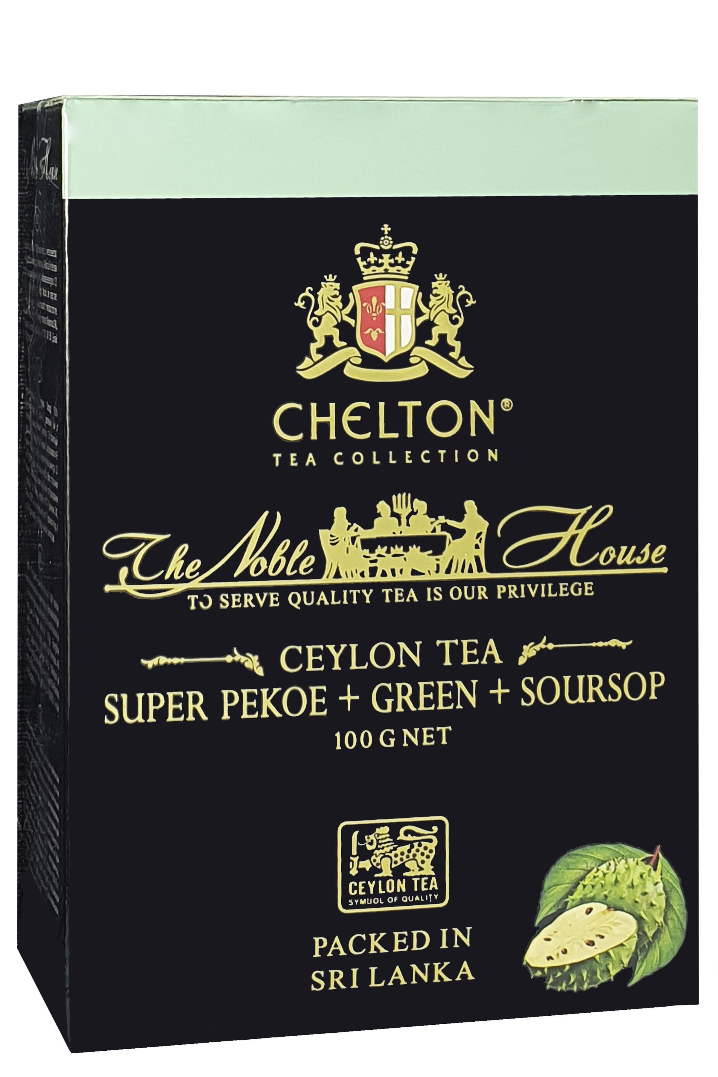 Чай черный Chelton Благородный Дом Super PEKOE/Green/Soursop с зеленым с ароматом саусепа 100 г (53460)