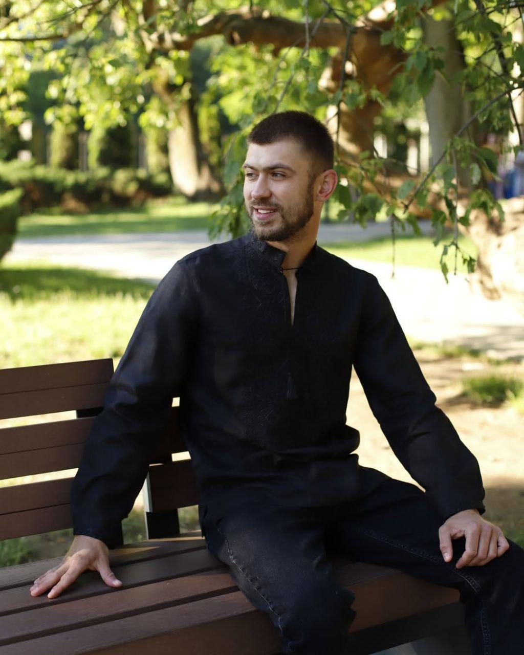 Вышиванка мужская р. 54 Черный (472) - фото 6 Вышиванка мужская р. 54 Черный (472) - фото 6