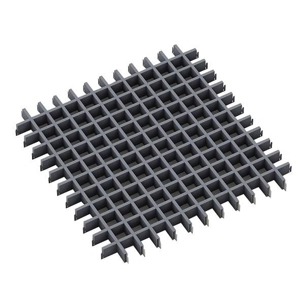 Підвісна стеля Грильято Ruler 150х150 мм 1м2 RAL 7024 Графітовий