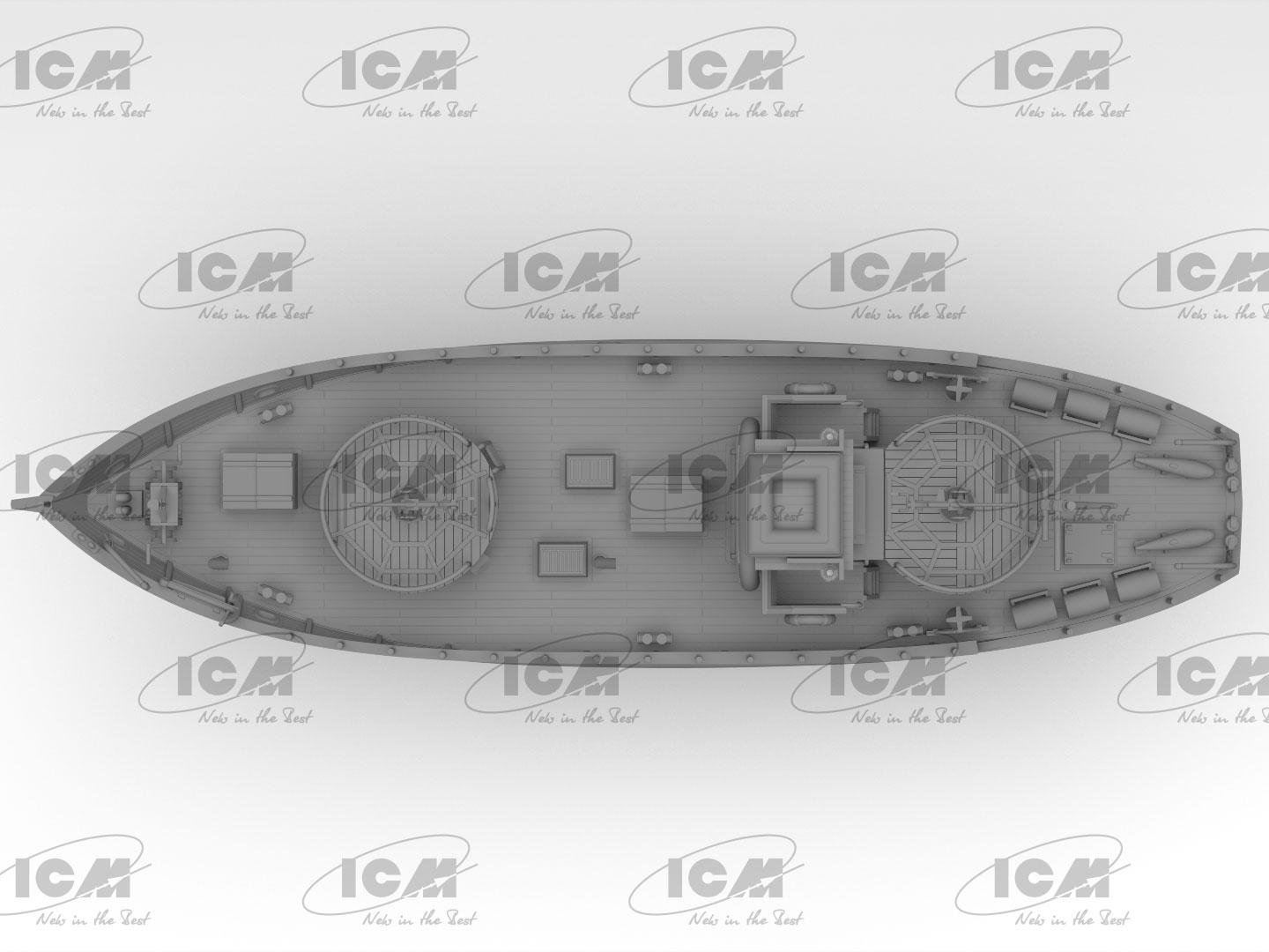 Сборная модель ICM KFK Kriegsfischkutter немецкий многоцелевой катер 2 СВ (S.012) - фото 10