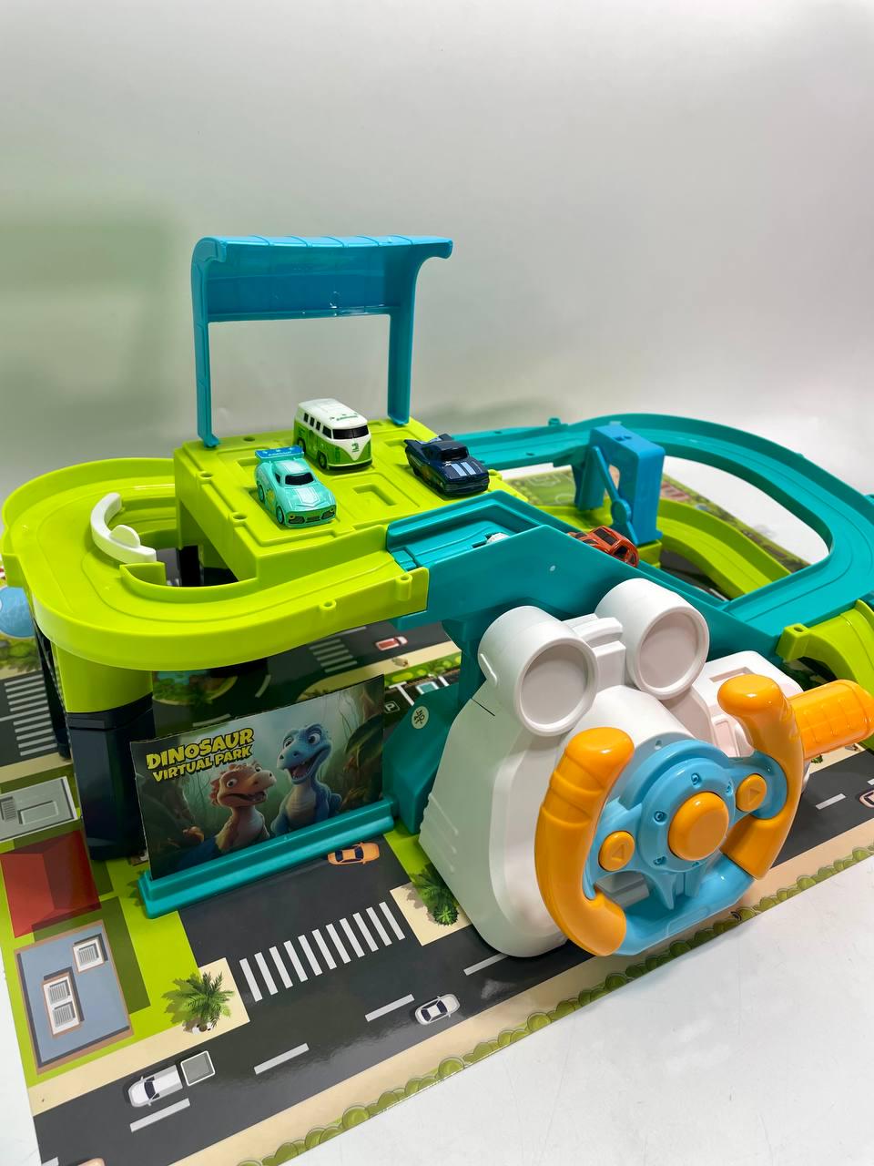 Трек песни на английском языке звуки транспорта руль автомат/механический подъемник 4 машинки в коробке (T 917 A) - фото 2 Трек песни на английском языке звуки транспорта руль автомат/механический подъемник 4 машинки в коробке (T 917 A) - фото 2