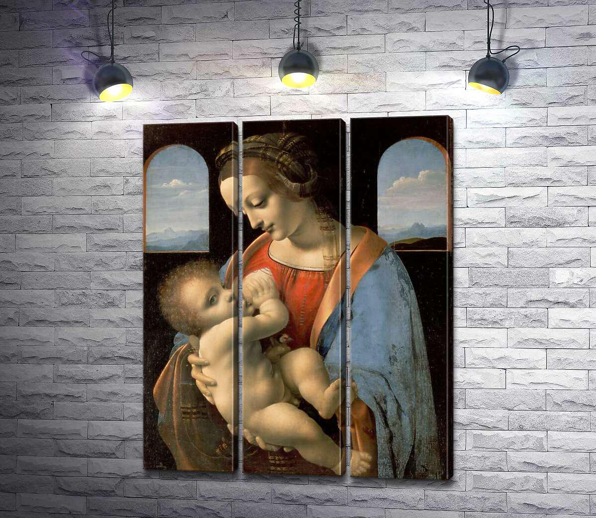 Модульная картина ArtPoster Мадонна Литта (Madonna Litta) – Леонардо да Винчи (Leonardo da Vinci) 102x130 см Модуль №11 (000612) - фото 1