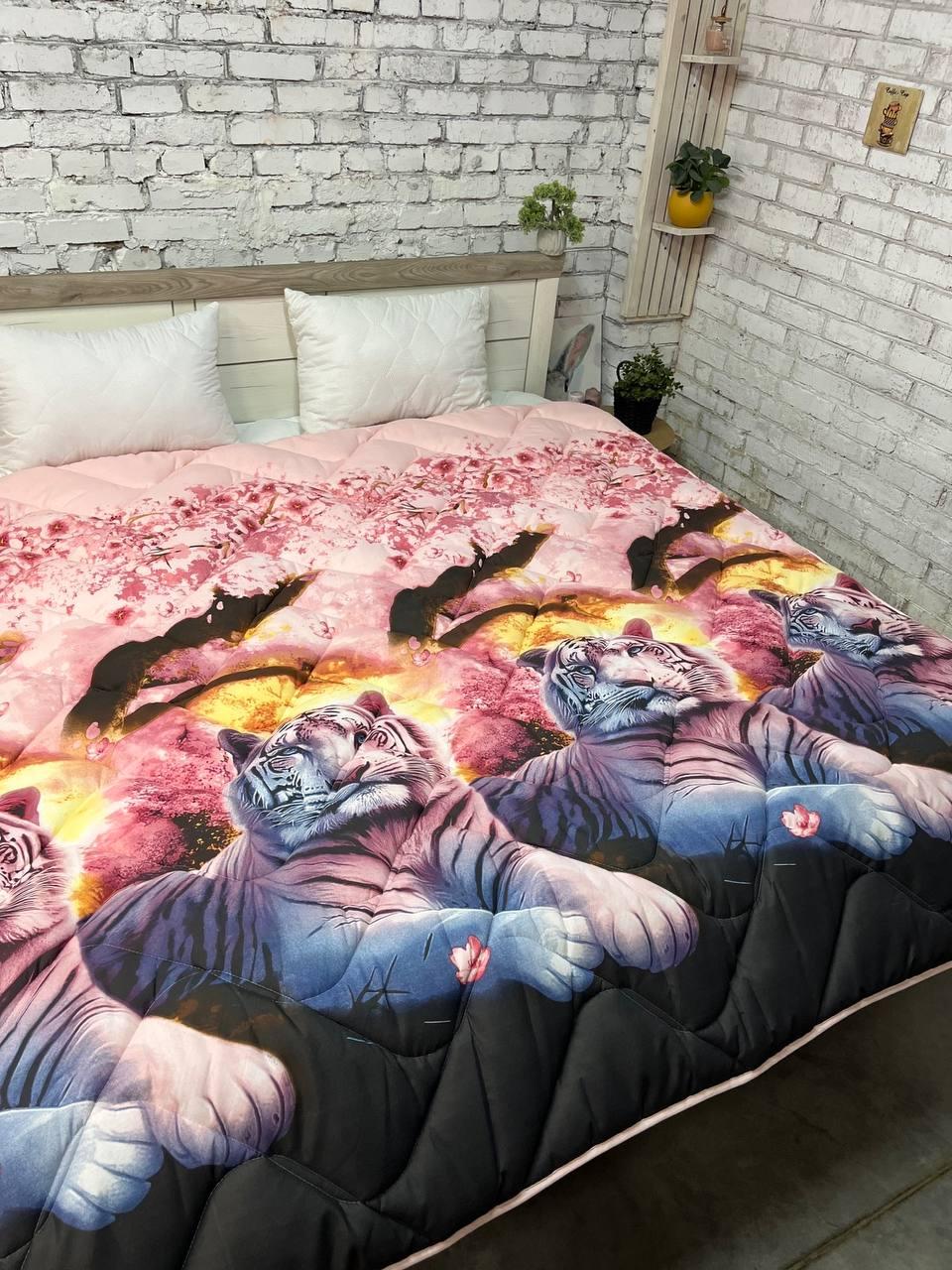 Ковдра літня стьобана з натуральним наповнювачем мікрофібра двоспальне (2339135404) - фото 5