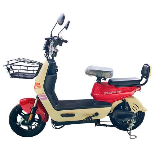 Велосипед с электромотором Spark R8 14" 60V/800W/20Ah LiFePO4 Бежевый с красным (000247914)