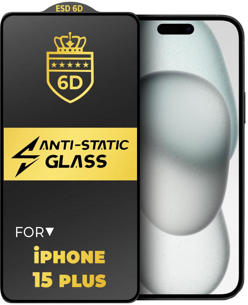 Стекло защитное 6D Anti-Static iPhone 15 Plus Glass Shield (34175)