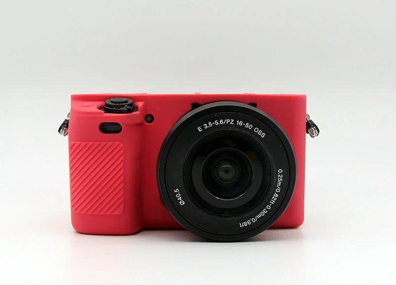 Чехол защитный силиконовый для фотоаппаратов Sony A6300 A6400 Красный