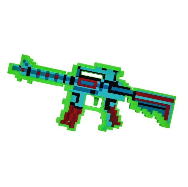Автомат детский Minecraft со звуковыми эффектами/лазером пластиковый Зеленый (15425316)