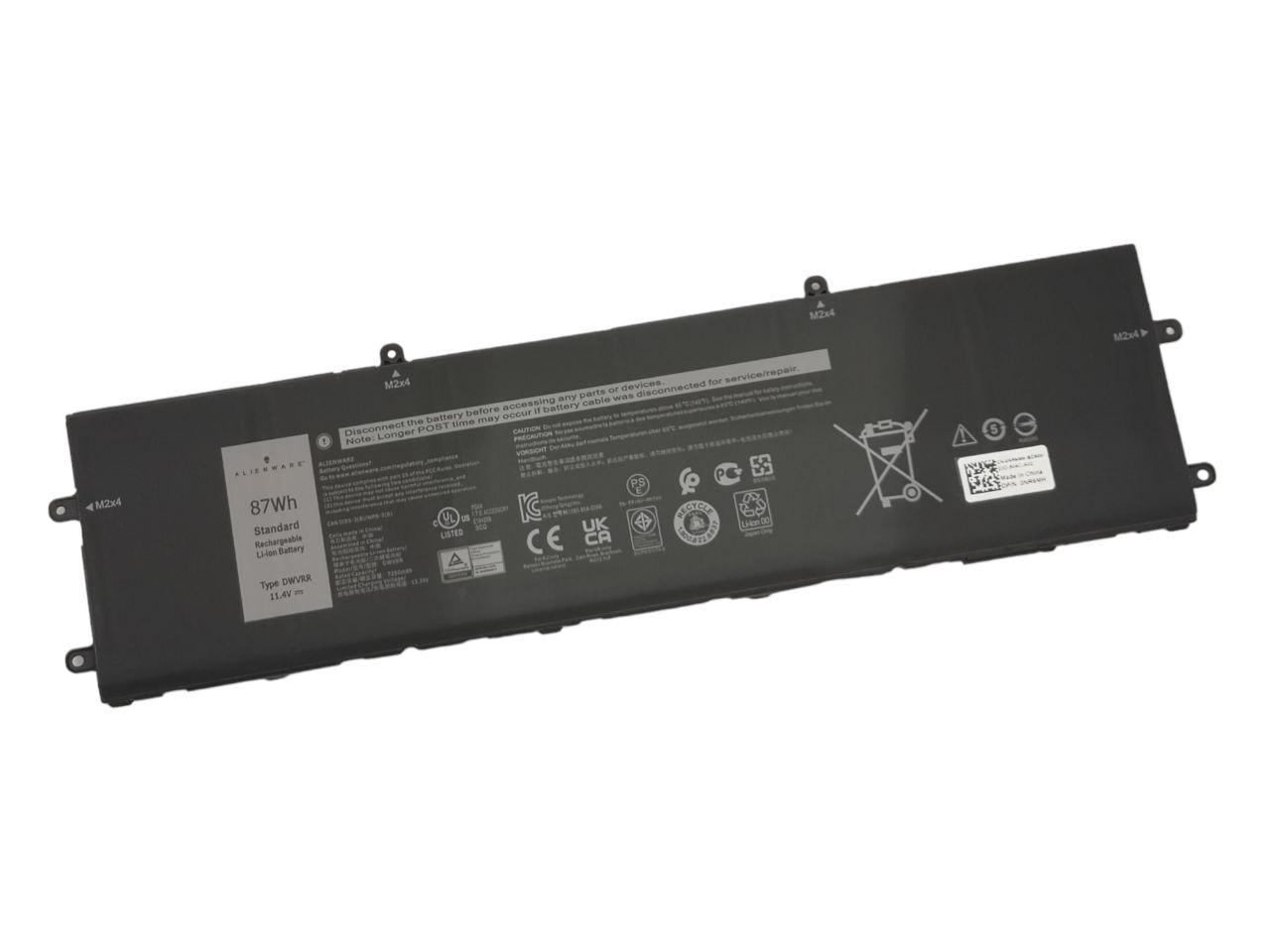 Аккумулятор для Dell Alienware X15/R1/NAWX15R101/817GN/DWVRR 7250 mAh 87Wh