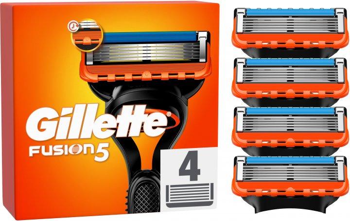 Картриджи для бритья Gillette Fusion 5 мужские 4 шт. (13348469) - фото 1