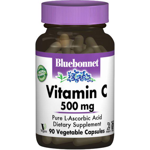 Вітамін C Bluebonnet Nutrition 500 mg 90 Veg Caps (BLB0510)