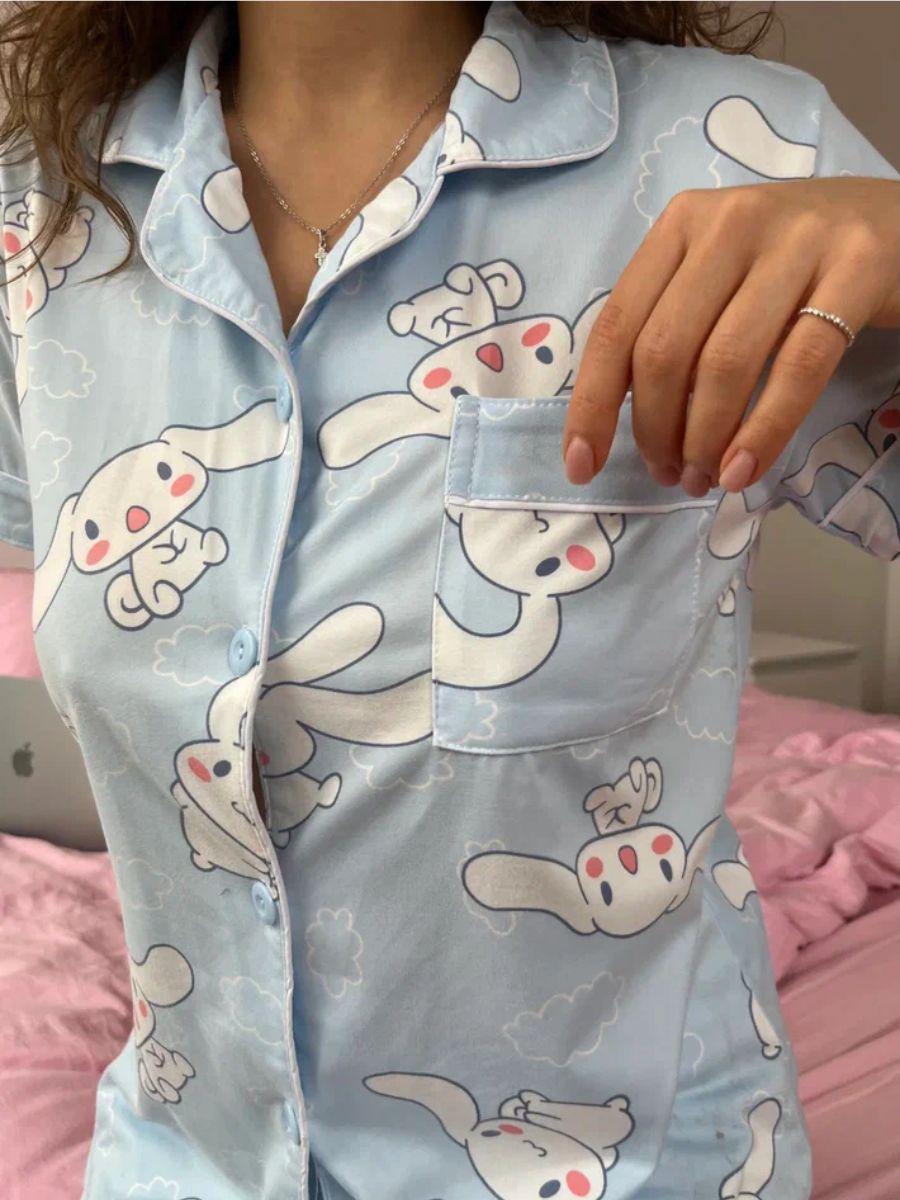 Пижама для девочки подростковая Cinnamoroll 152-160 см Голубой (10316) - фото 8