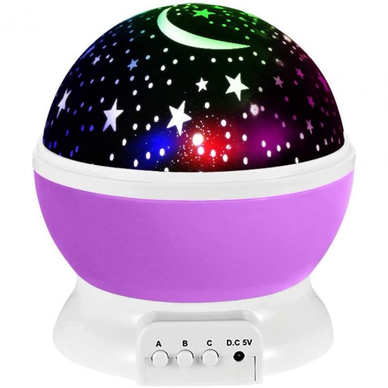 Ночник-проектор Star Master в форме шара Фиолетовый
