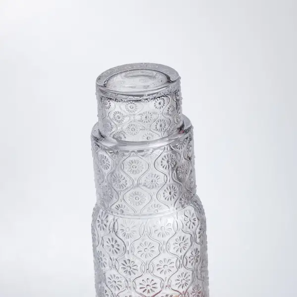 Кувшин для напитков со стаканом из толстого стекла 700 мл Прозрачный - фото 3 Кувшин для напитков со стаканом из толстого стекла 700 мл Прозрачный - фото 3