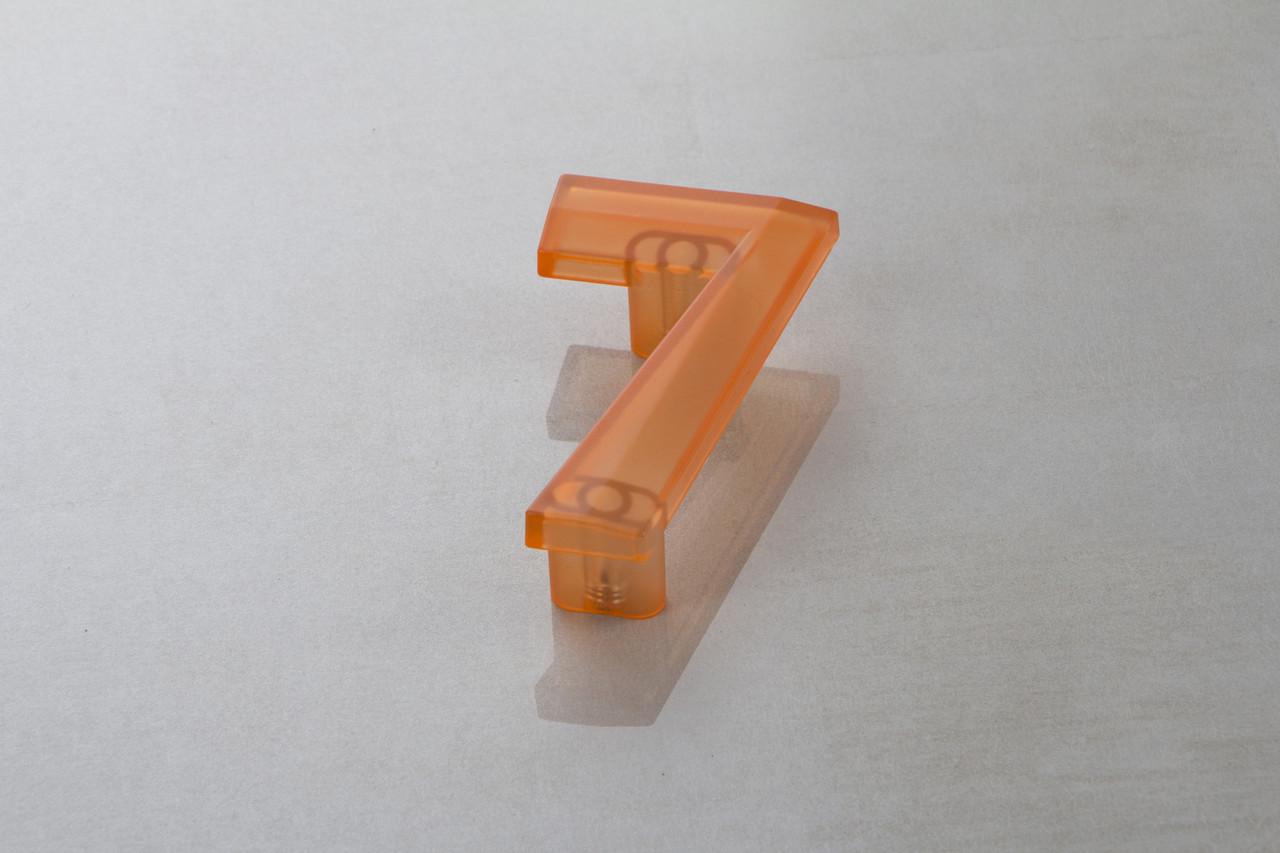 Меблева ручка Poliplast цифра семірка РП-7 Прозорий помаранчевий (16161)