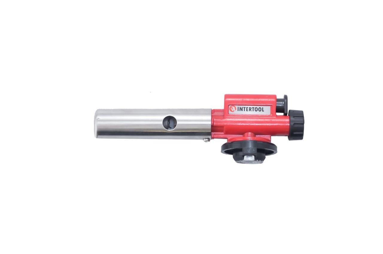 Пальник газовий c пьезоподжигом Intertool суцільнометалевий (GB-0027)