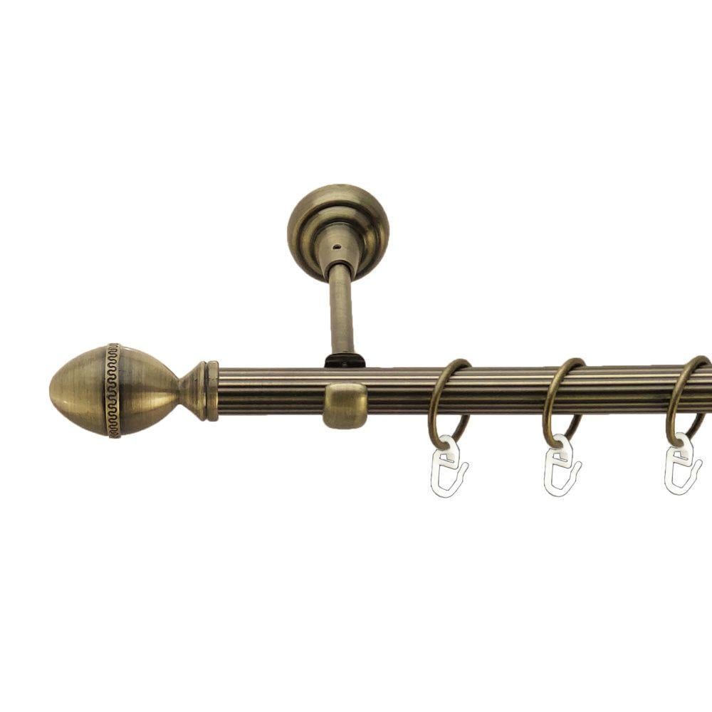 Карниз для штор Orvit Фарже однорядний рифлений 19 мм 240 см Антик (00-00021981)