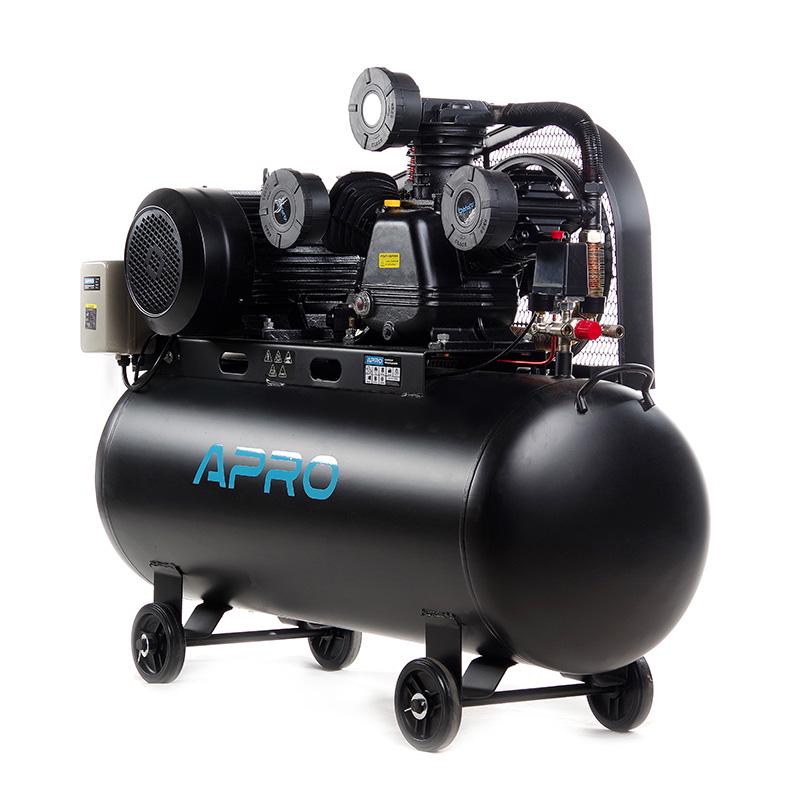 Компресор Apro трьохциліндровий пасовий OFBD-200X 8 Бар 7,5 кВт 1050 л/хв 200 л 380В 2 крана з оливою 1 л (850186) - фото 2 Компресор Apro трьохциліндровий пасовий OFBD-200X 8 Бар 7,5 кВт 1050 л/хв 200 л 380В 2 крана з оливою 1 л (850186) - фото 2
