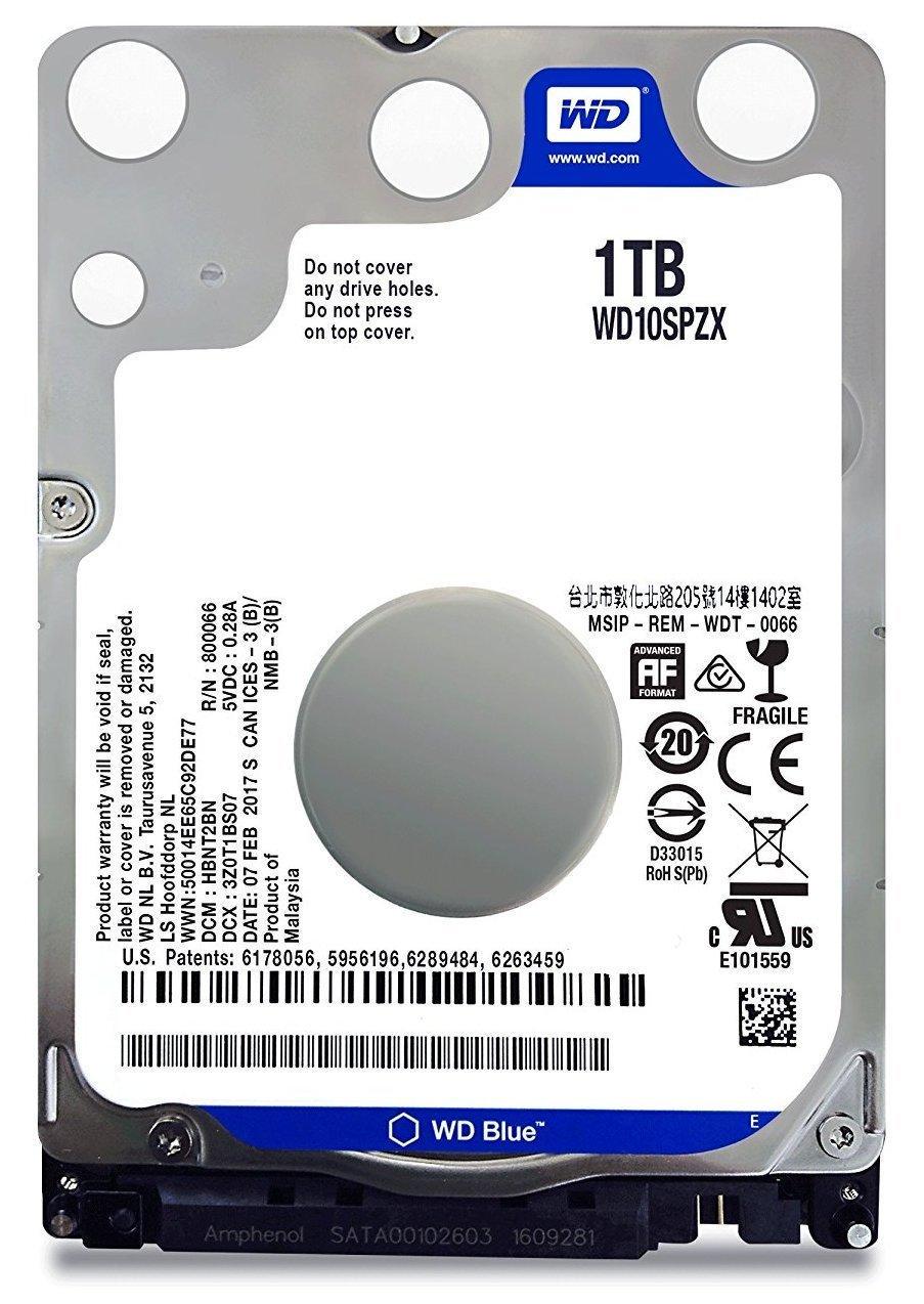 Жорсткий диск HDD 2,5" SATA 1 Tb WD Blue 5400rpm 128 Mb (WD10SPZX_)