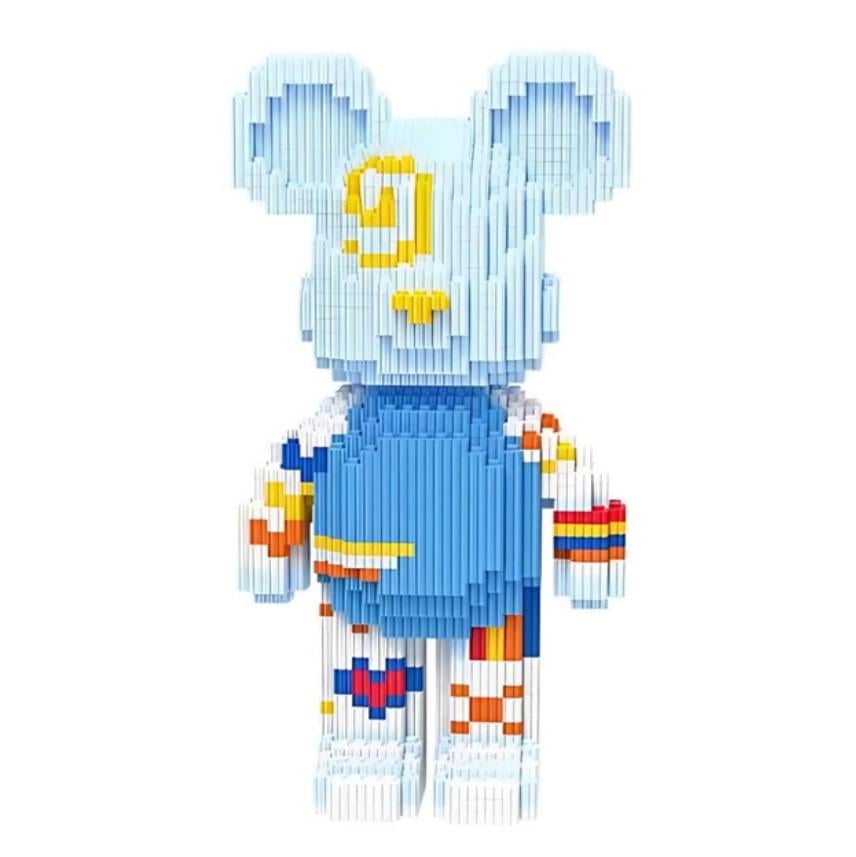 Конструктор Magic Blocks 3D Bearbrick Мишка мечтатель 30 см/1198 дет. Голубой (1000-ZB-138)