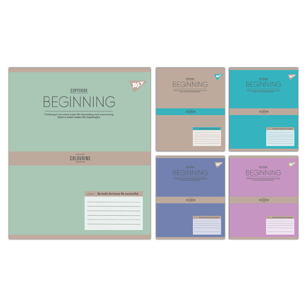 Набор тетрадей школьных YES Beginning А5/12 ячейка 25 шт. (767866)