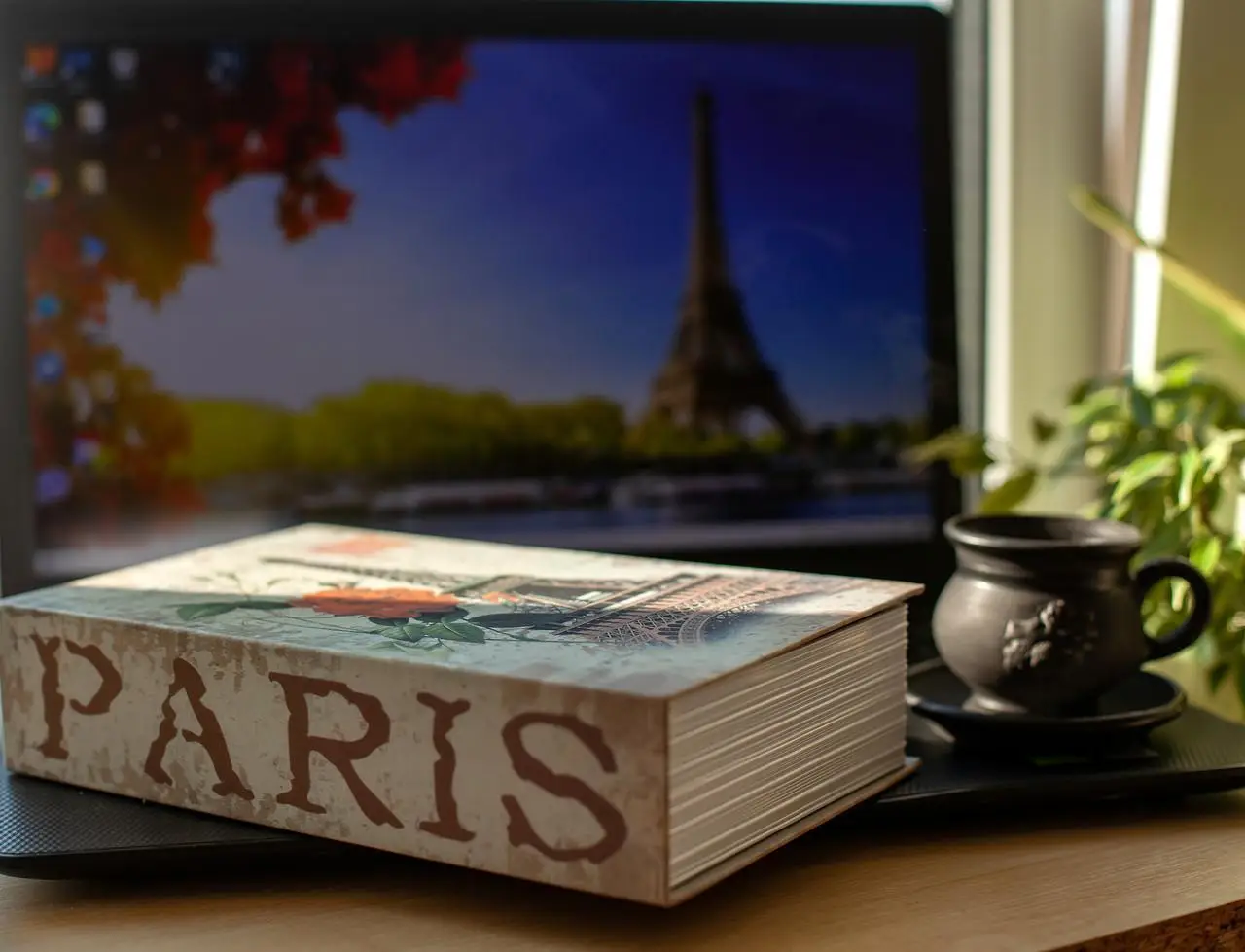 Книга сейф Париж на кодовом замке для денег 24 см (28177746) - фото 4