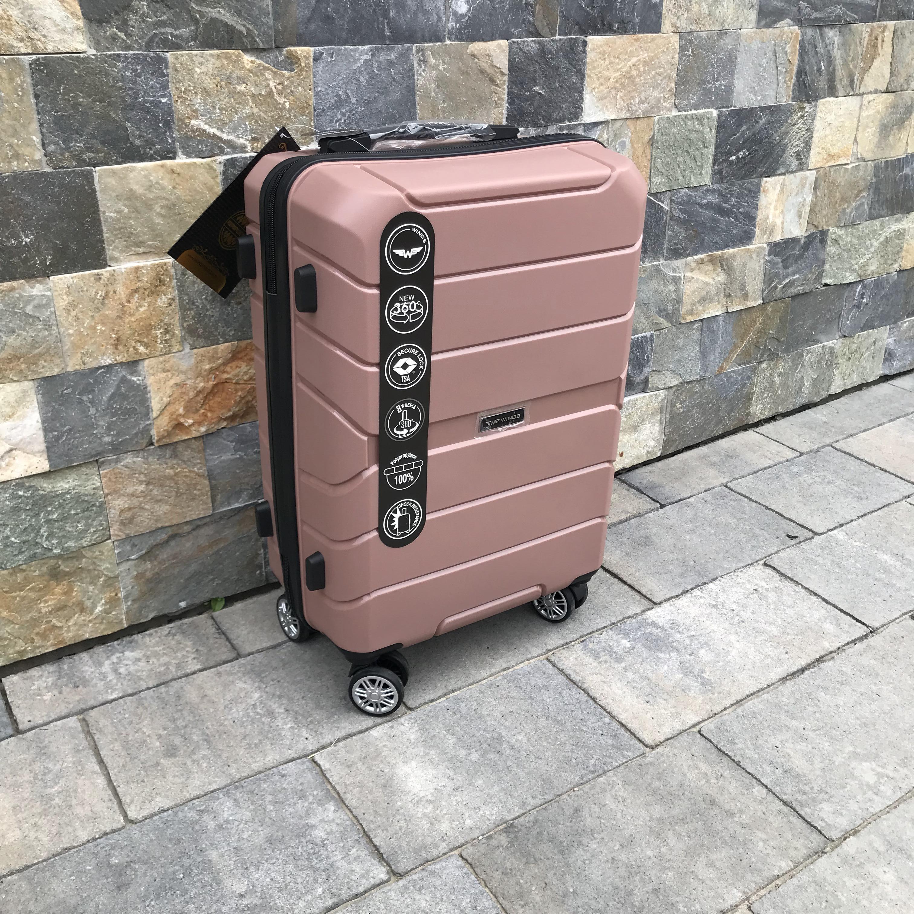 Валіза дорожня з поліпропілену Wings PP05 S Рожеве золото (7040519) - фото 3