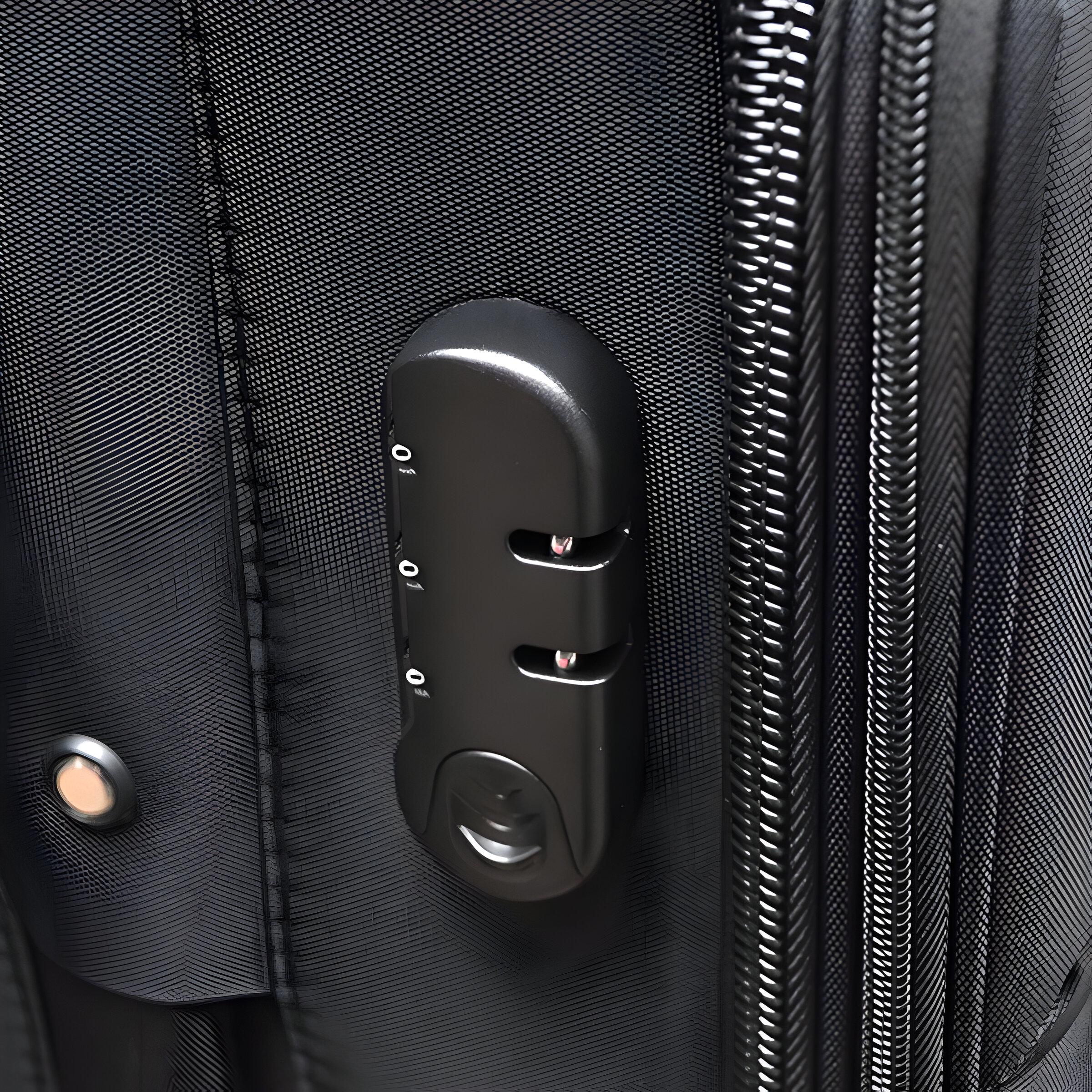 Набір валіз тканинних 3в1 кодовим замком та телескопічною ручкою Чорний (M90-3) - фото 3