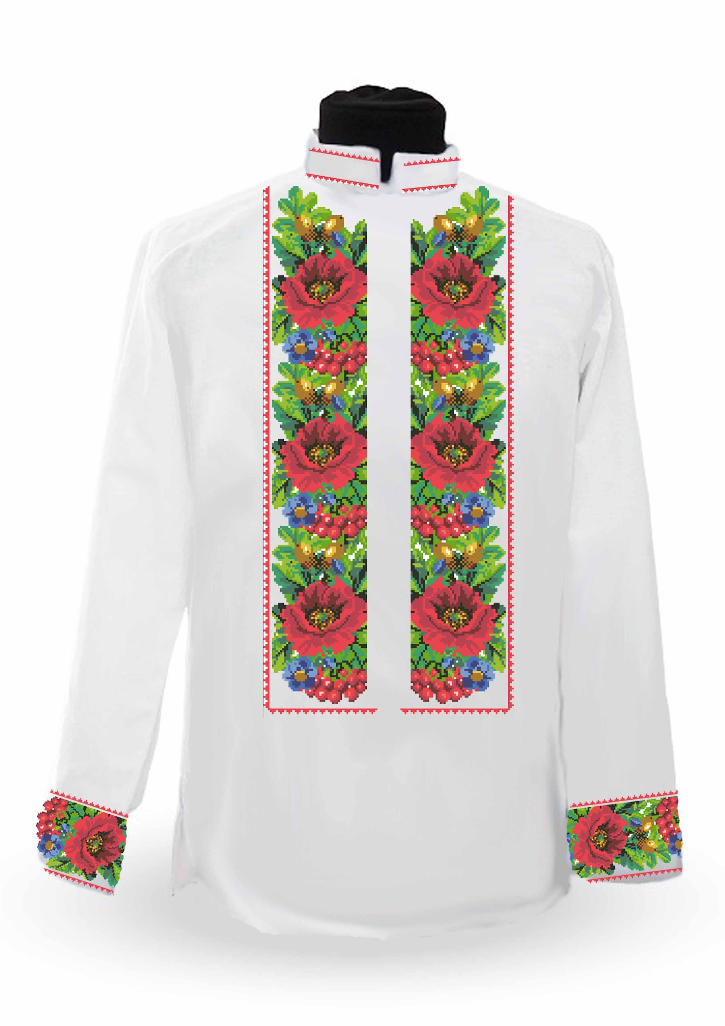 Заготовка для вышивки нитями или бисером рубашка габардин (СЧГ-231)