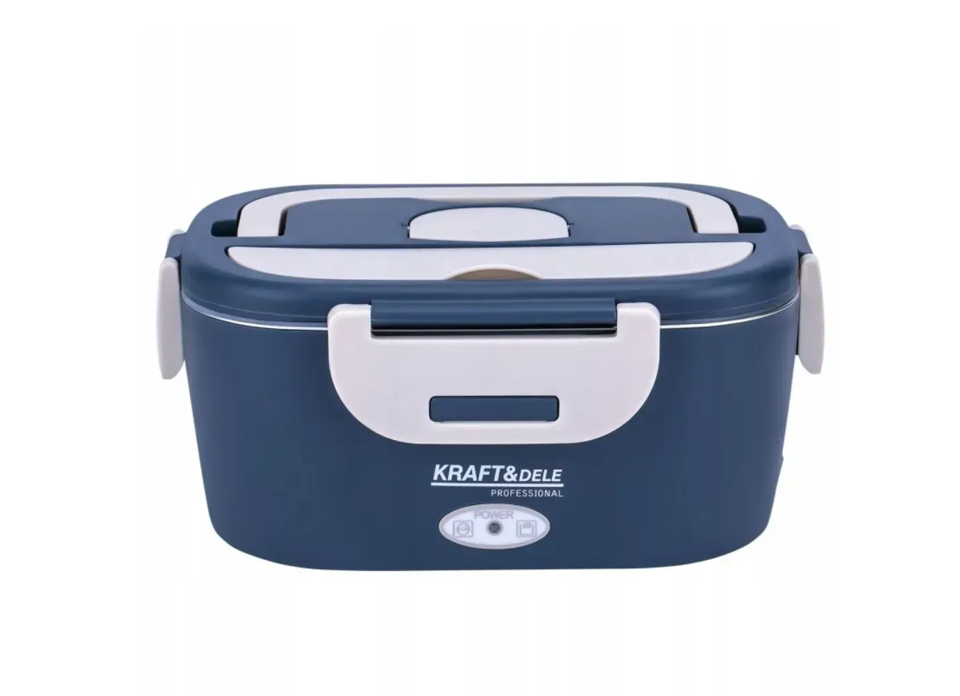 Ланч-бокс електричний Kraft&Dele KD4128 з приладами та функцією підігріву їжі чохол у комплекті 1,7 л Синій
