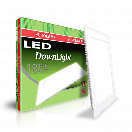 Світильник LED Eurolamp DownLight квадратний 18W 4000K (12946267)