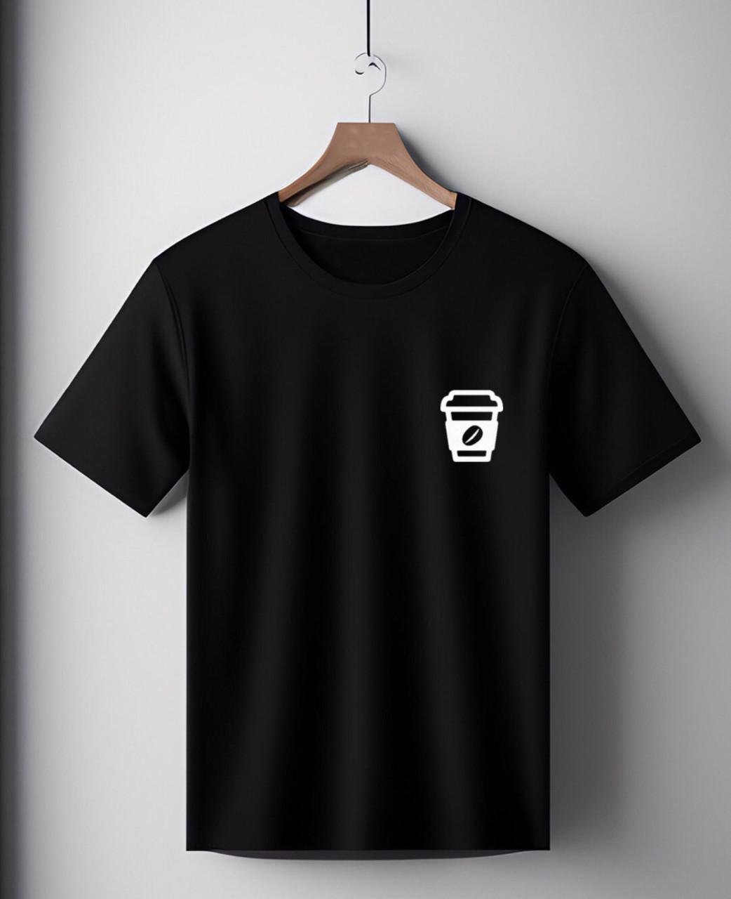 Футболка унисекс Кофе оверсайз L Черный