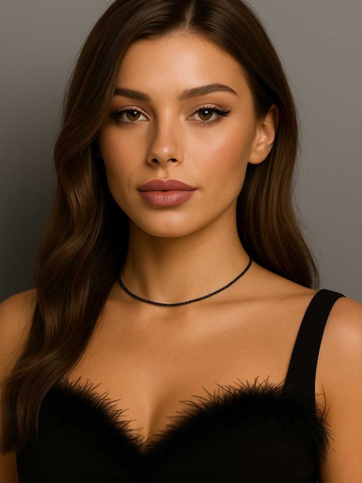 Чокер LeBijou блестящий шпинель Черный (4702)