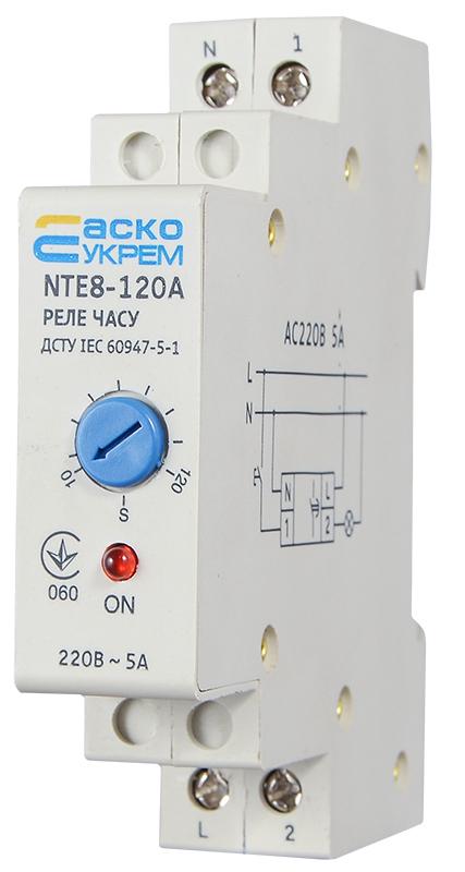 Реле времени Аско NTE8-120A (STE8-120A) 5А 230В 10-120сек задержка отключения (A0090050003) - фото 3