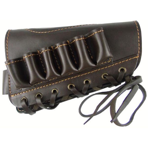 Патронташ на приклад Медан кожаный открытый на 6 патронов 12 калибра (24820481) - фото 2 Патронташ на приклад Медан кожаный открытый на 6 патронов 12 калибра (24820481) - фото 2