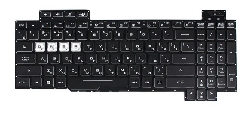 Клавиатура для ноутбука Asus GL504 GL504GM GL504GS GL504GV GL504GW с подсветкой клавиш матовая (0KNR0-6614RU00)