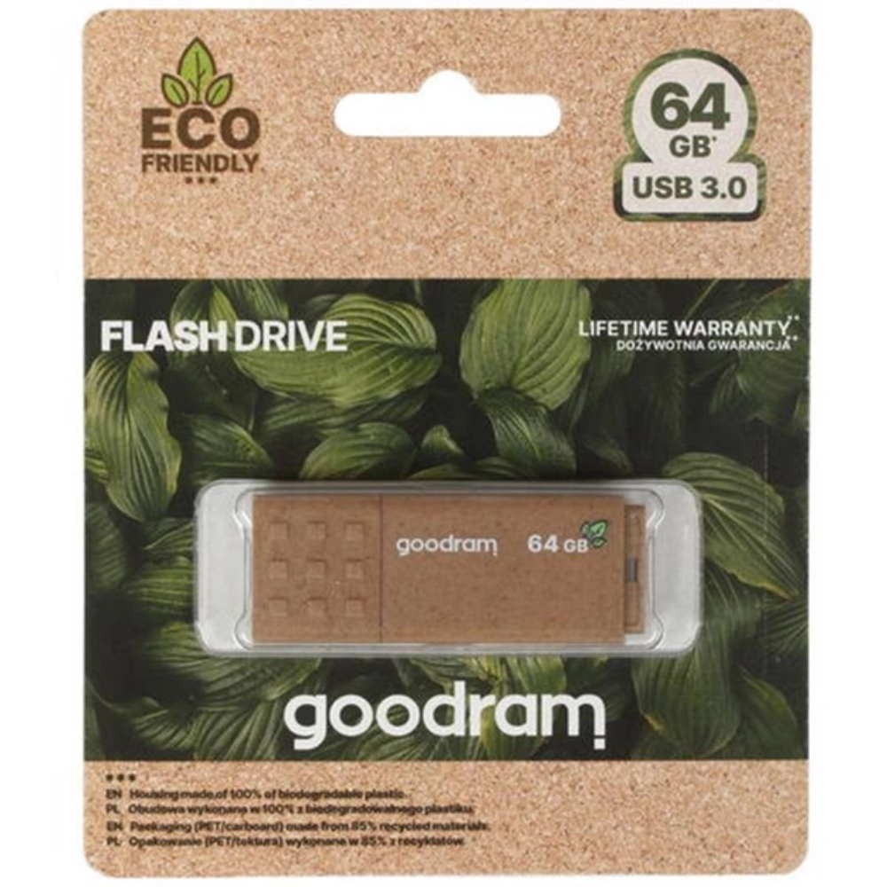 Флеш память USB Goodram UME3 Eco Friendly USB 3.2 64 Гб (UME3-0640EFR11)